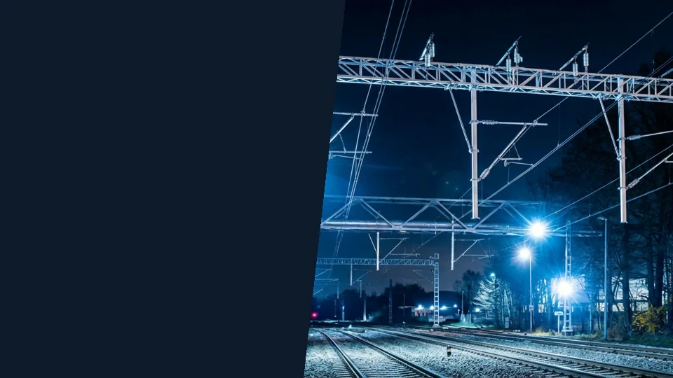Infrastruktura kolejowa nocą